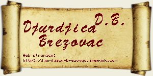 Đurđica Brezovac vizit kartica